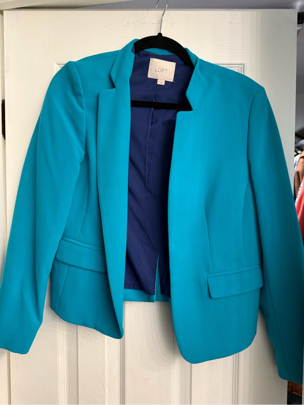 LOFT Women's Bright Teal Open Blazer